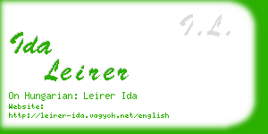 ida leirer business card